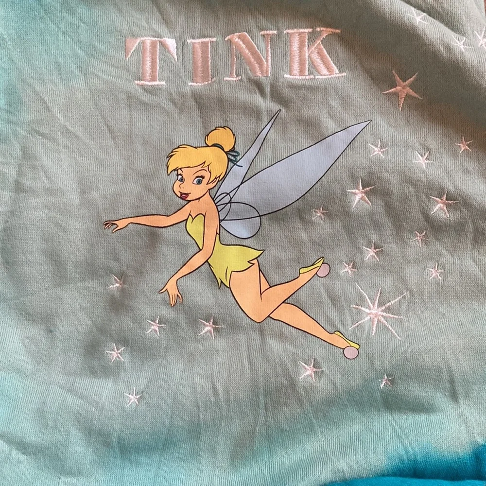 New with tags Disney Peter Pan Tinker Bell Radial Dye Hoodie - Picture 3 of 6